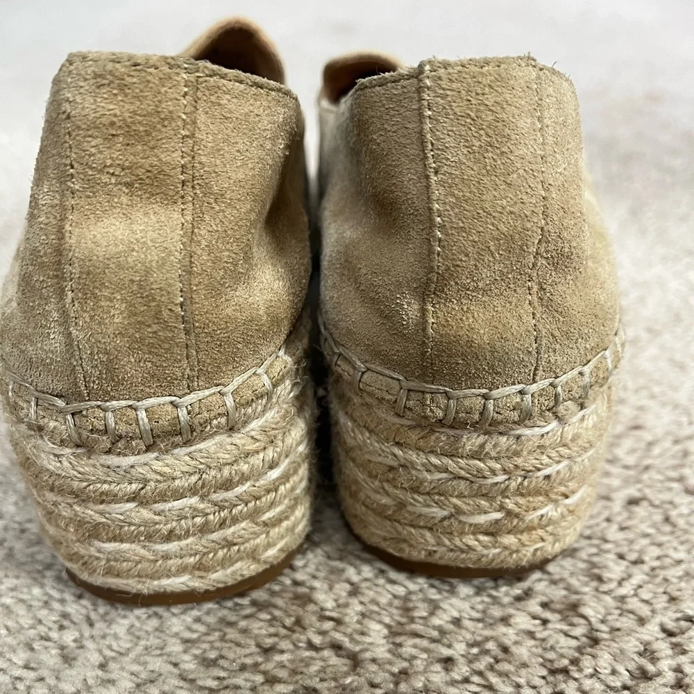 Joie Diana Women's Suede Tan Espadrille Loafers Size 36 1/2 (US Size 6 approx)